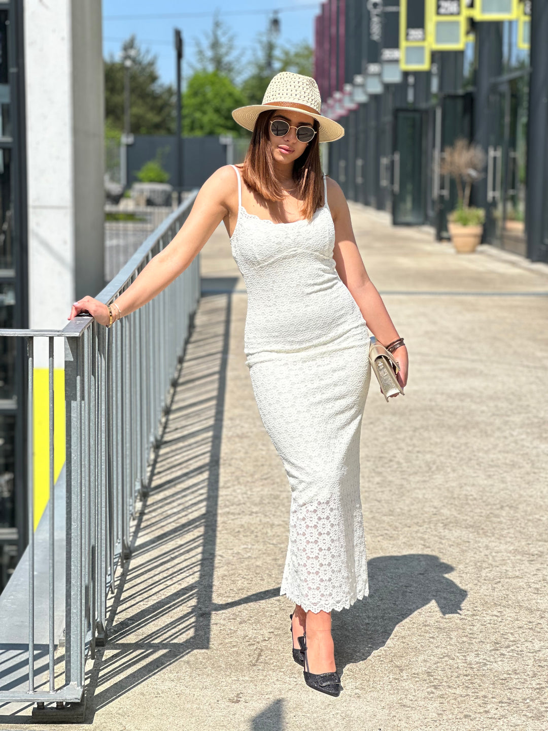 Robe dentelle Blanc