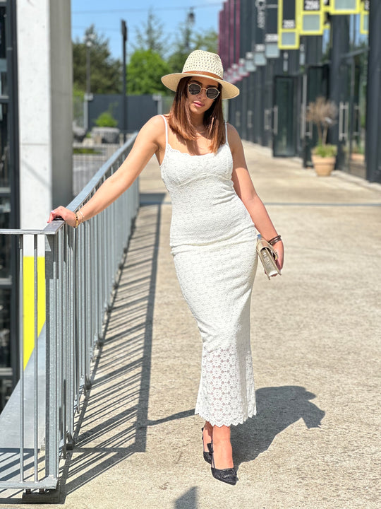 Robe dentelle Blanc