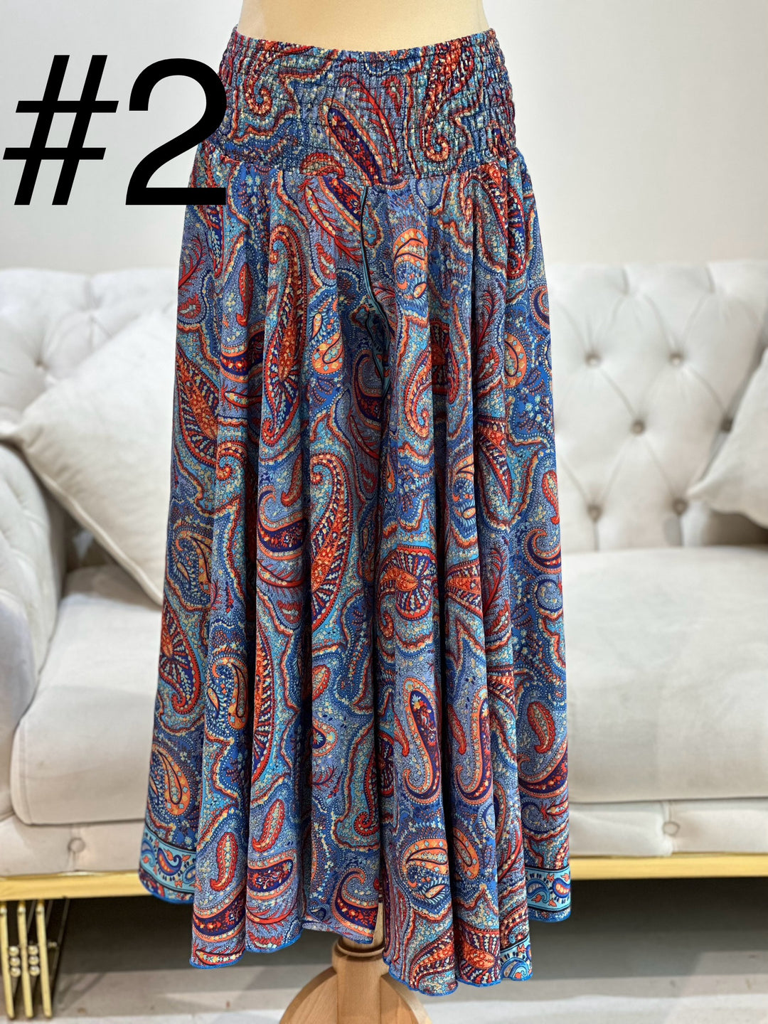 Jupe pantalon soie motif 2