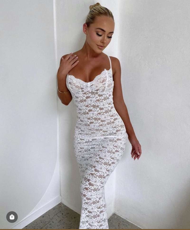 Robe dentelle Blanc