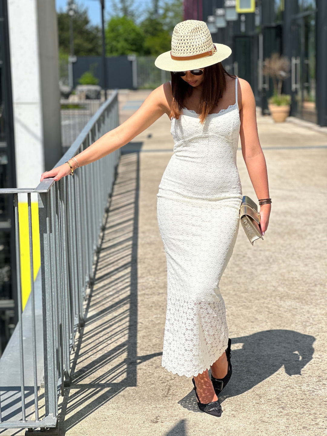 Robe dentelle Blanc