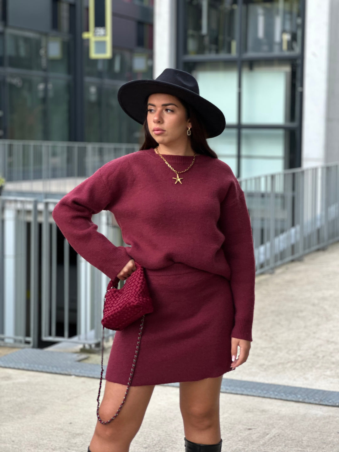 Ensemble maille Bordeaux Mila