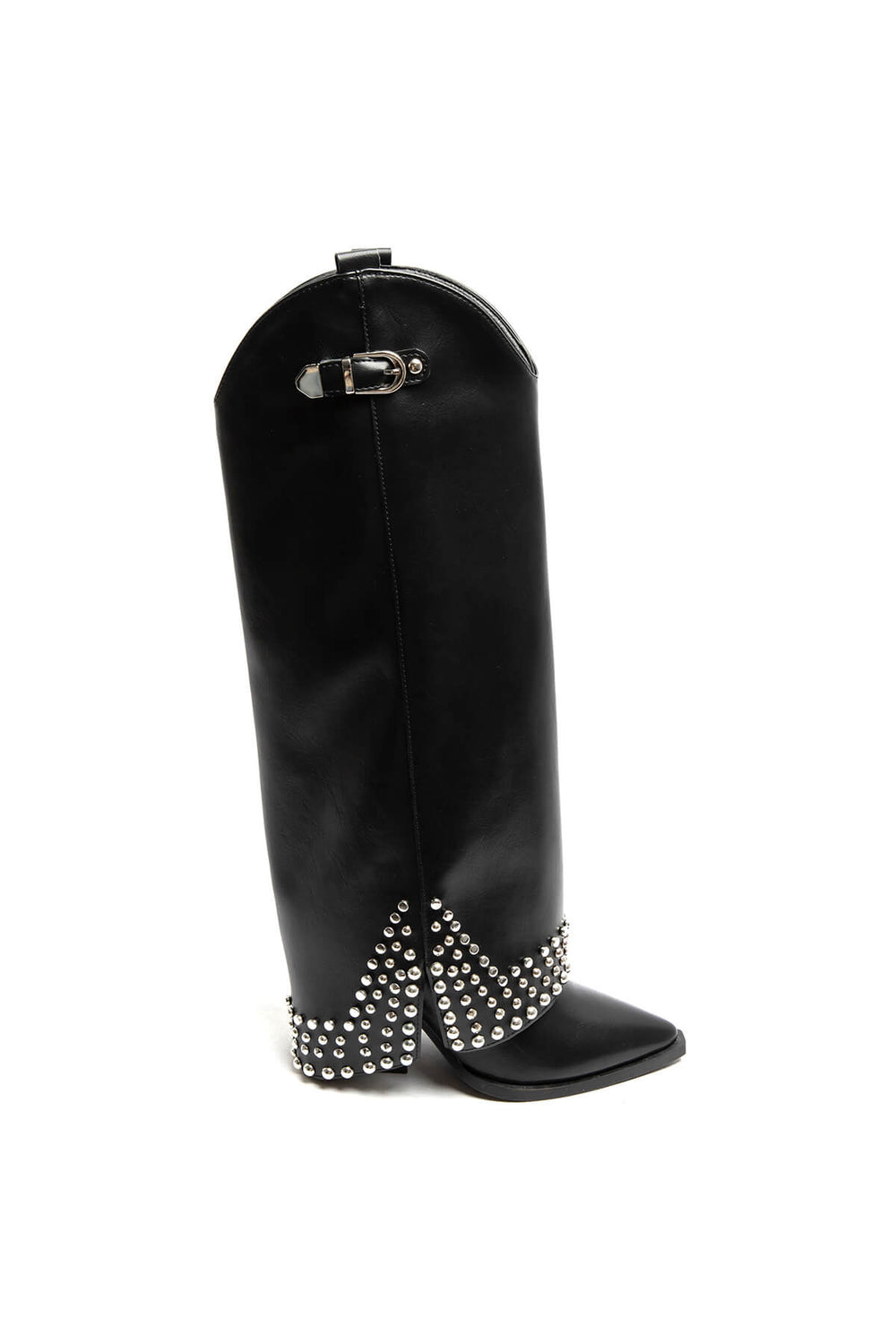 Boots cloute fentes en Noir