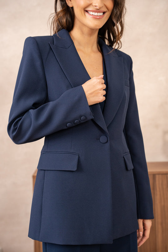 Blazer cintré bleu marine  Karine