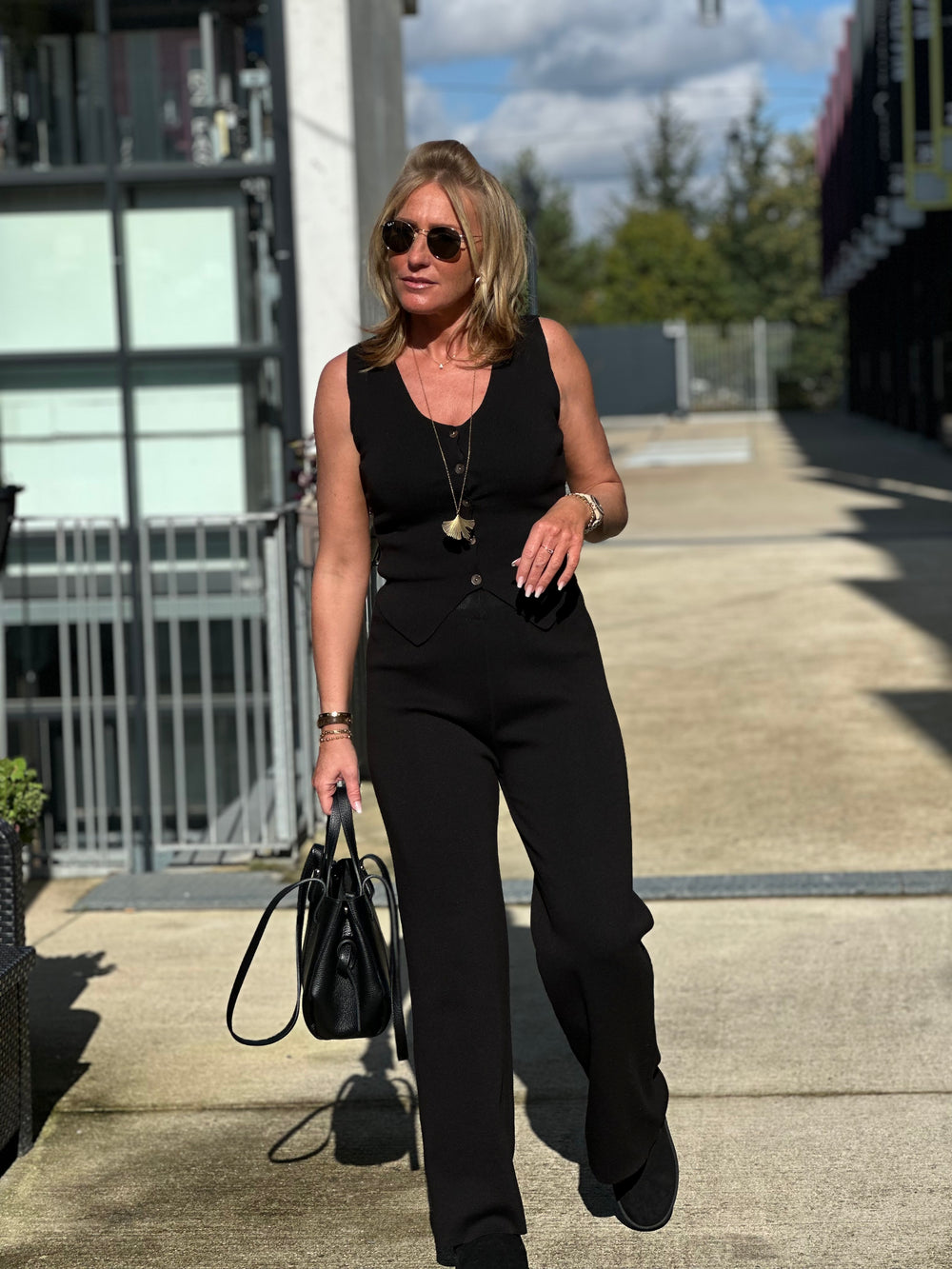 Ensemble boléro + pantalon noir