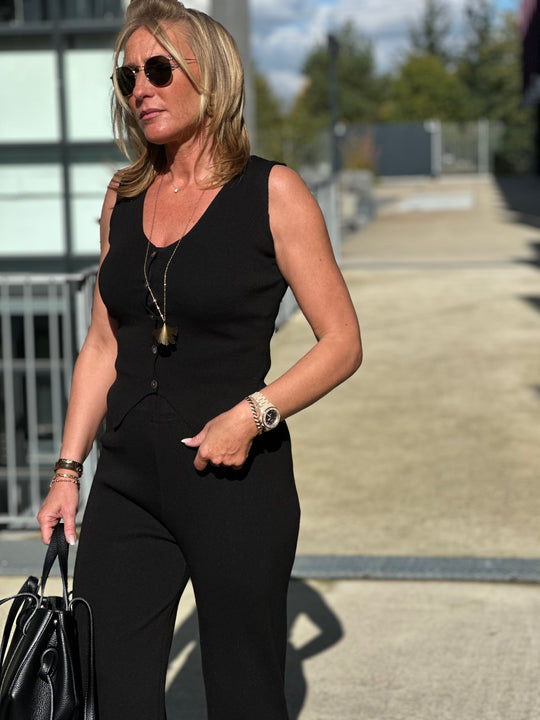 Ensemble boléro + pantalon noir