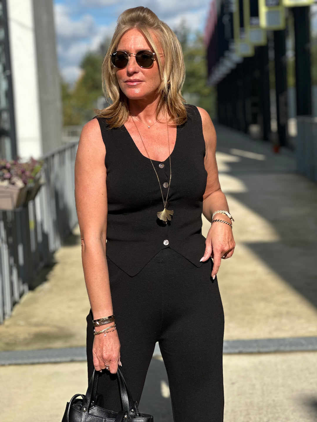 Ensemble boléro + pantalon noir