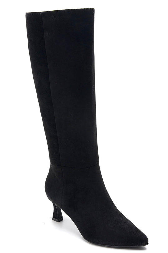 Boot daim petit talon Noir (9586)