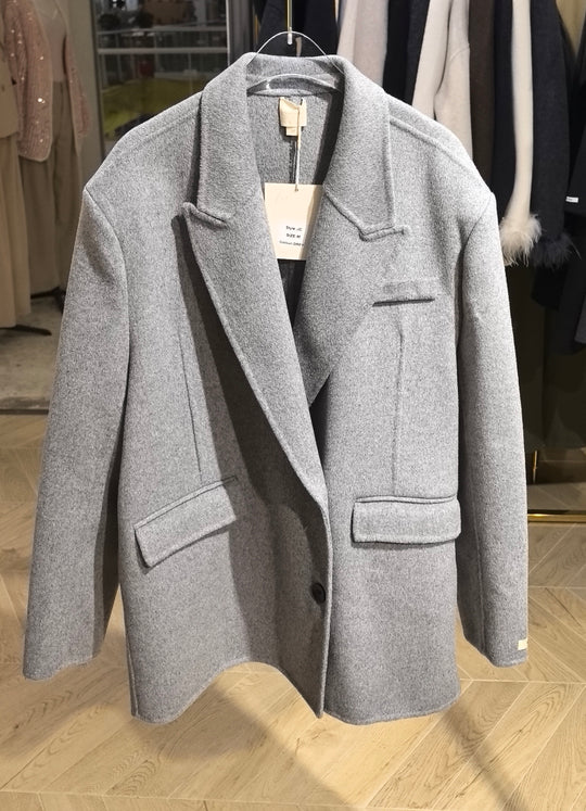 Veste laine milong Ella gris claire