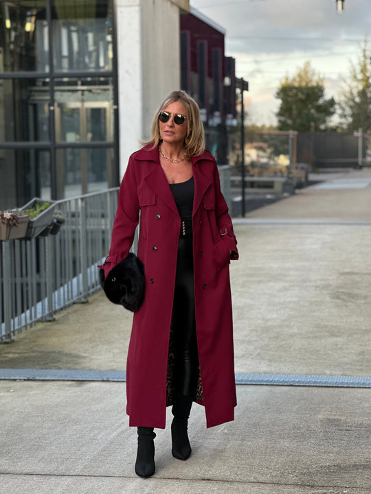 Trench long Bordeaux Sylvie