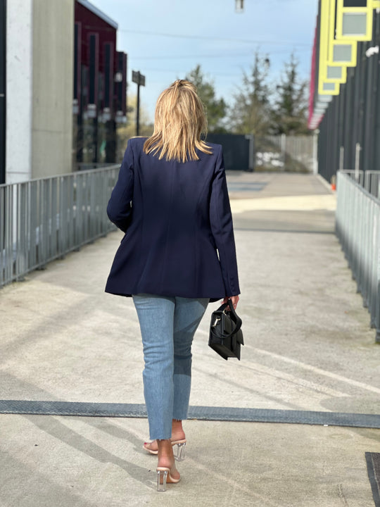 Blazer cintré bleu marine  Karine