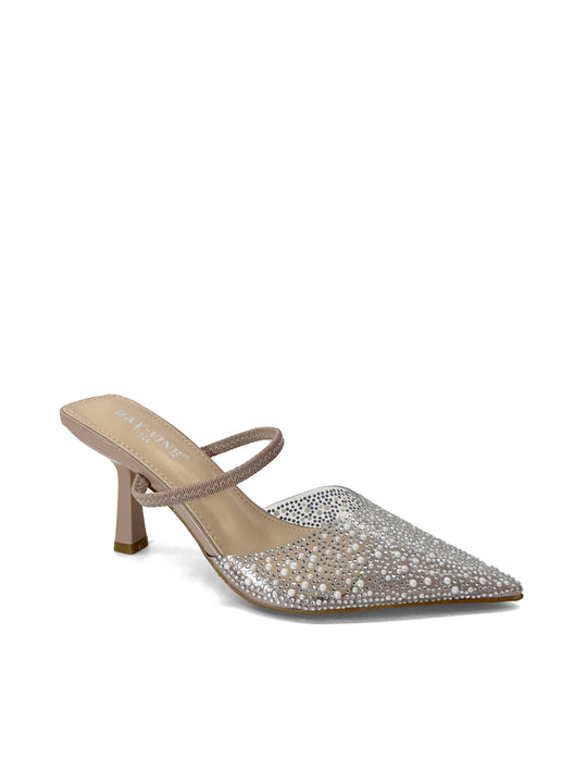 Sandal strass perles beige (8338-296)