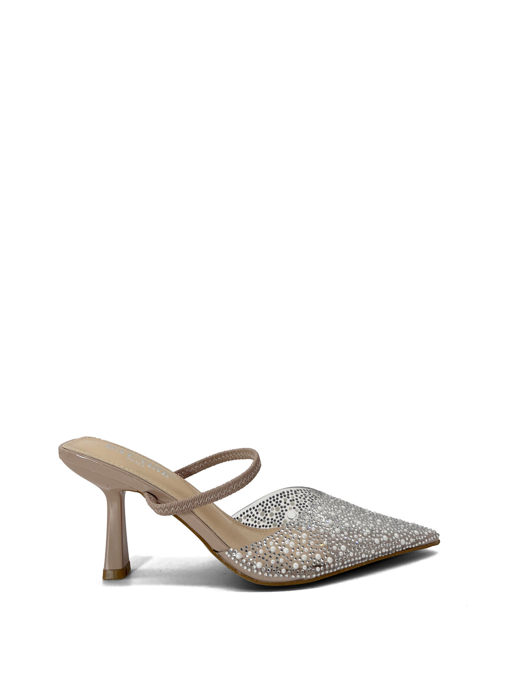 Sandal strass perles beige (8338-296)