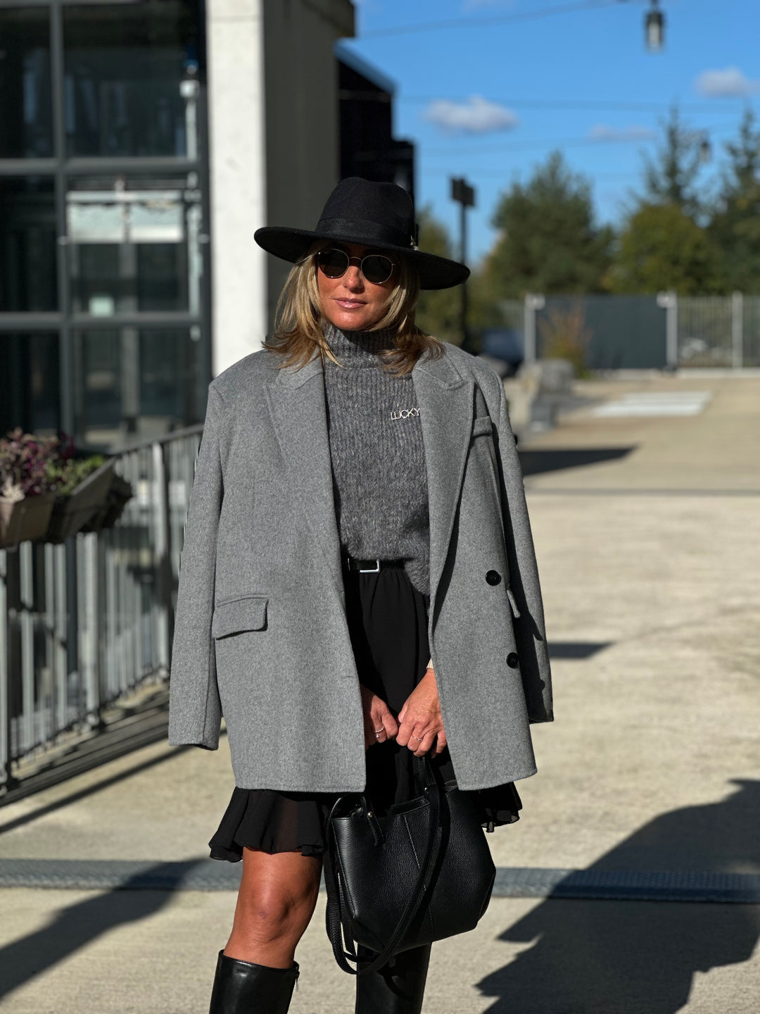 Veste laine milong Ella gris claire