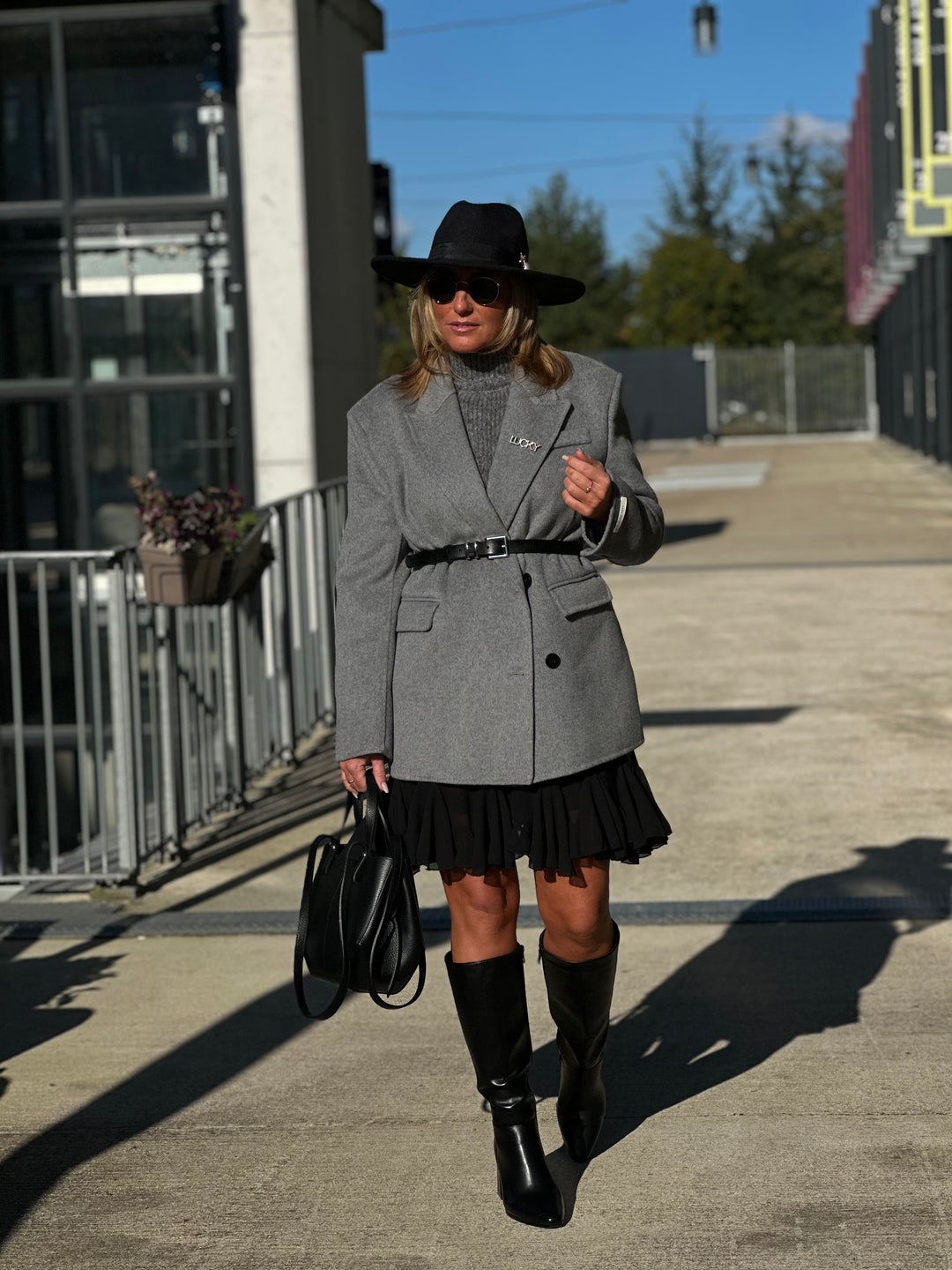 Veste laine milong Ella gris claire