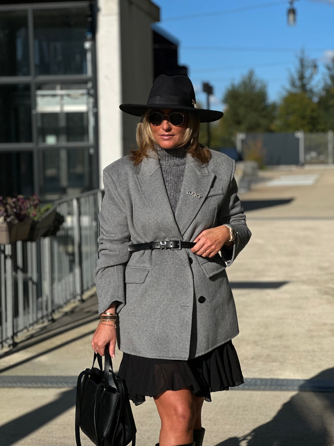 Veste laine milong Ella gris claire