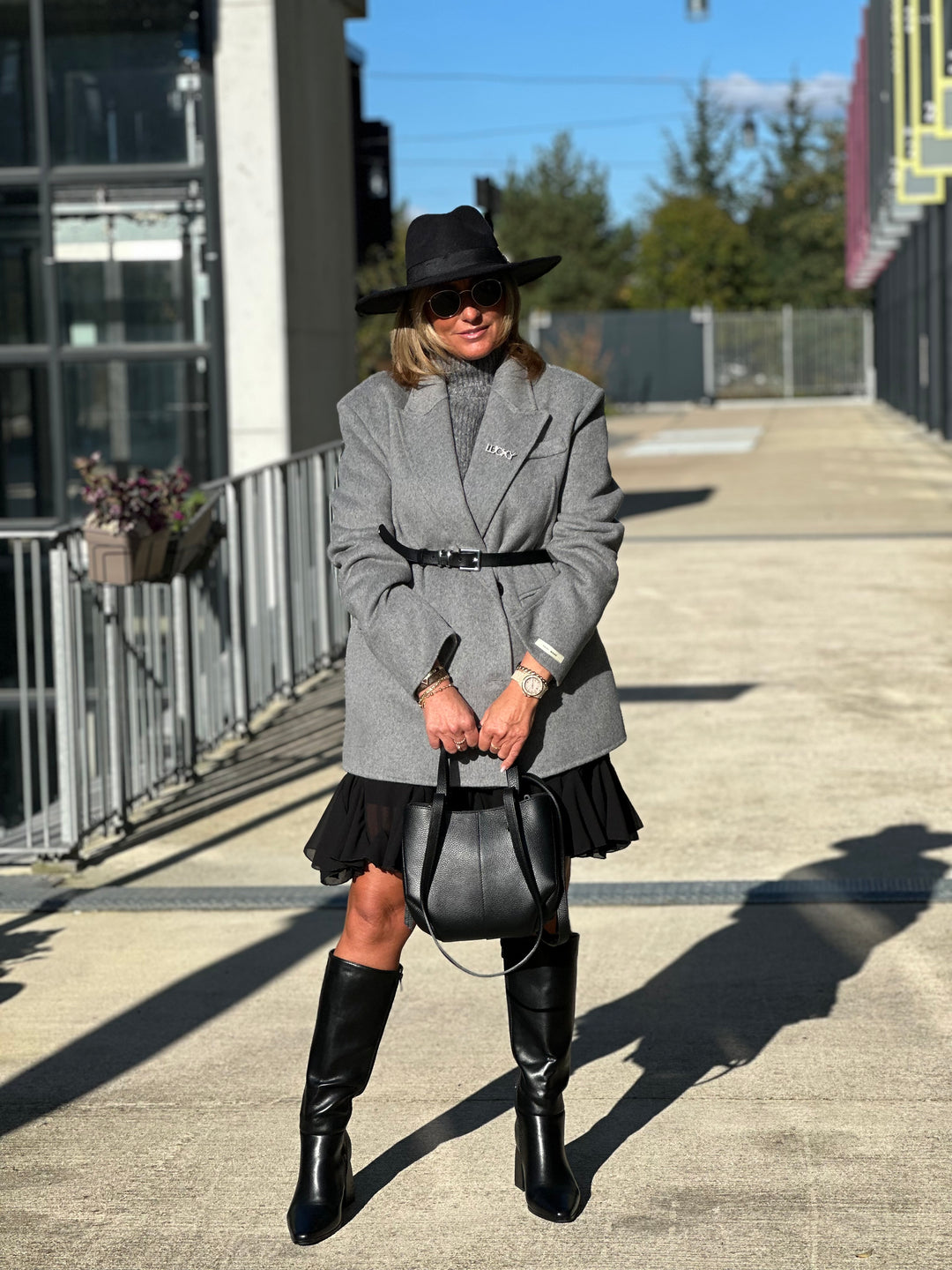 Veste laine milong Ella gris claire