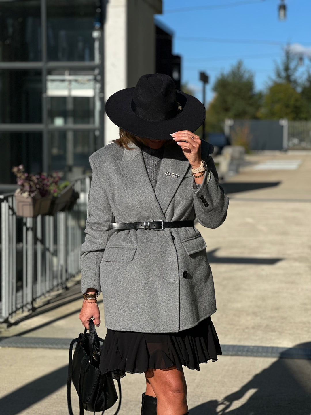 Veste laine milong Ella gris claire