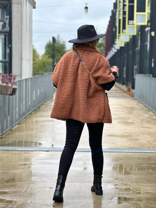 Poncho moumoute Camel