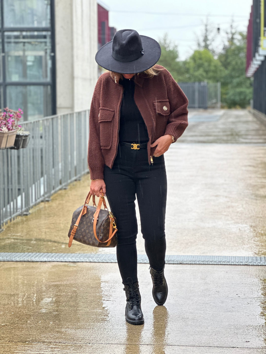 Veste bomber en maille Choco