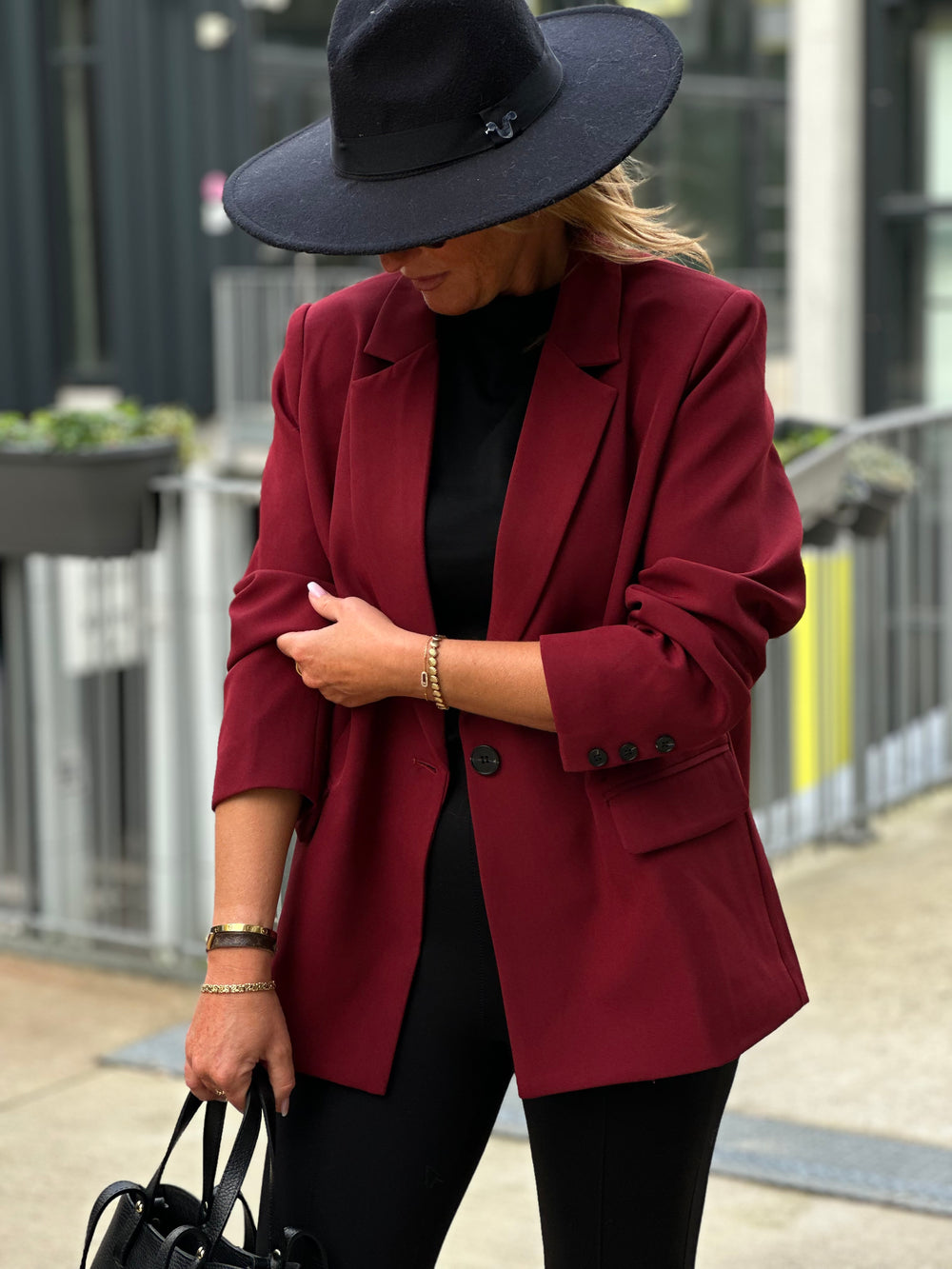 Blazer droite bordeaux Capucine / Ki