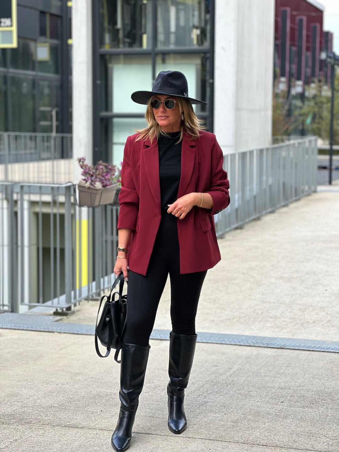 Blazer droite bordeaux Capucine / Ki