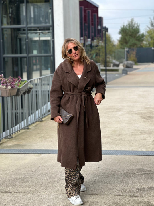 Manteau laine choco Mélodie ( 88050)