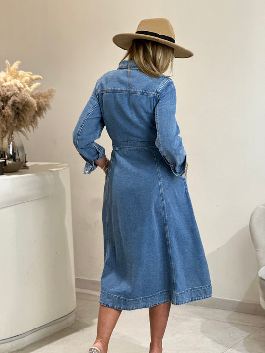 Robe jean évasée Rosalie /Orai- Jd577