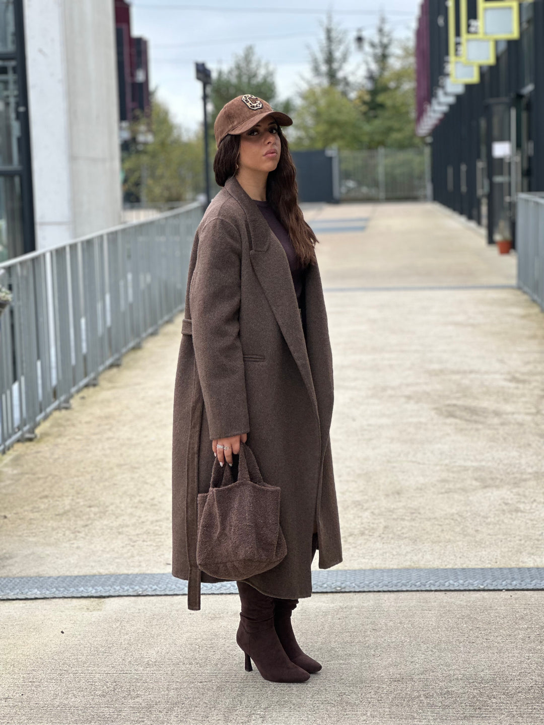 Manteau laine choco (Mara) / Pu