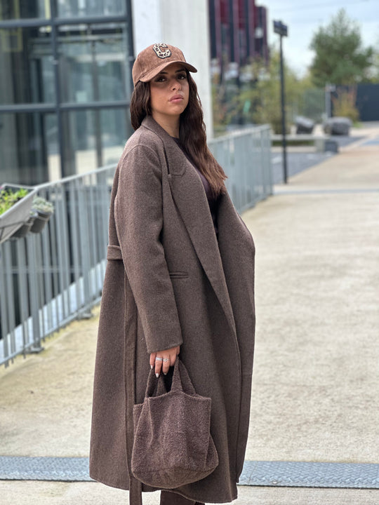 Manteau laine choco (Mara) / Pu