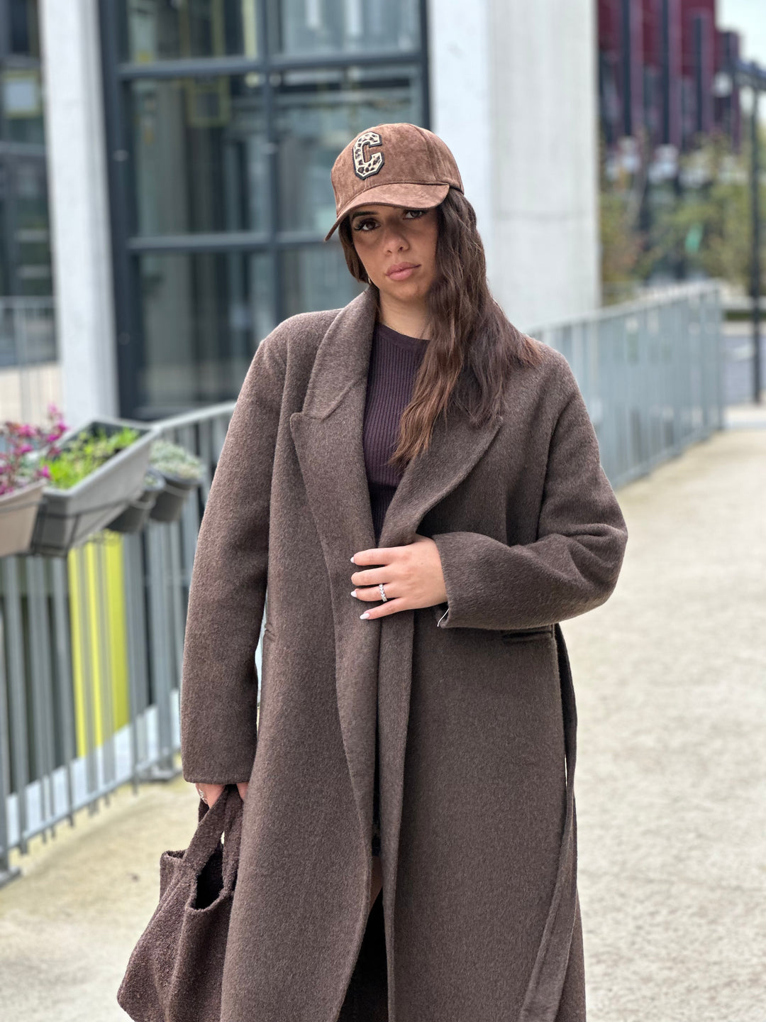 Manteau laine choco (Mara) / Pu