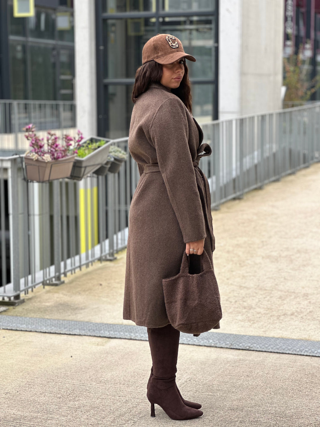 Manteau laine choco (Mara) / Pu