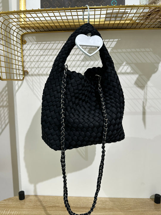 Sac tressé Noir