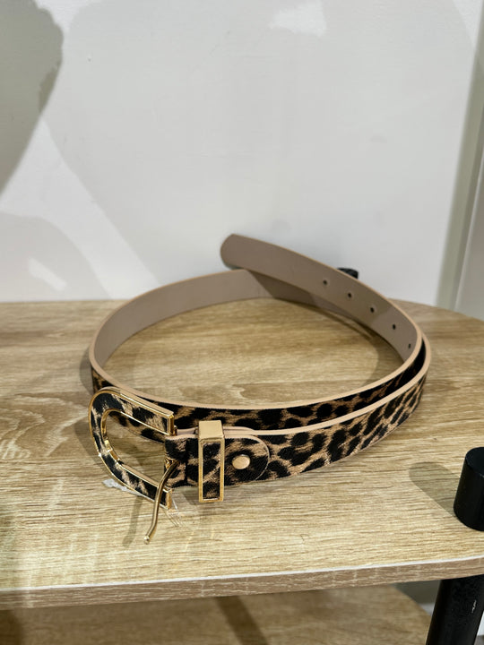 Ceinture léopard synthétique