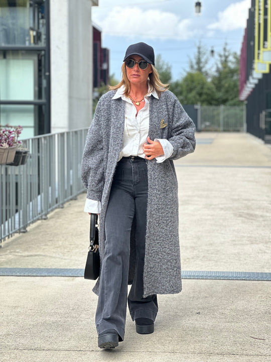 Gilet lainer oversize Gris