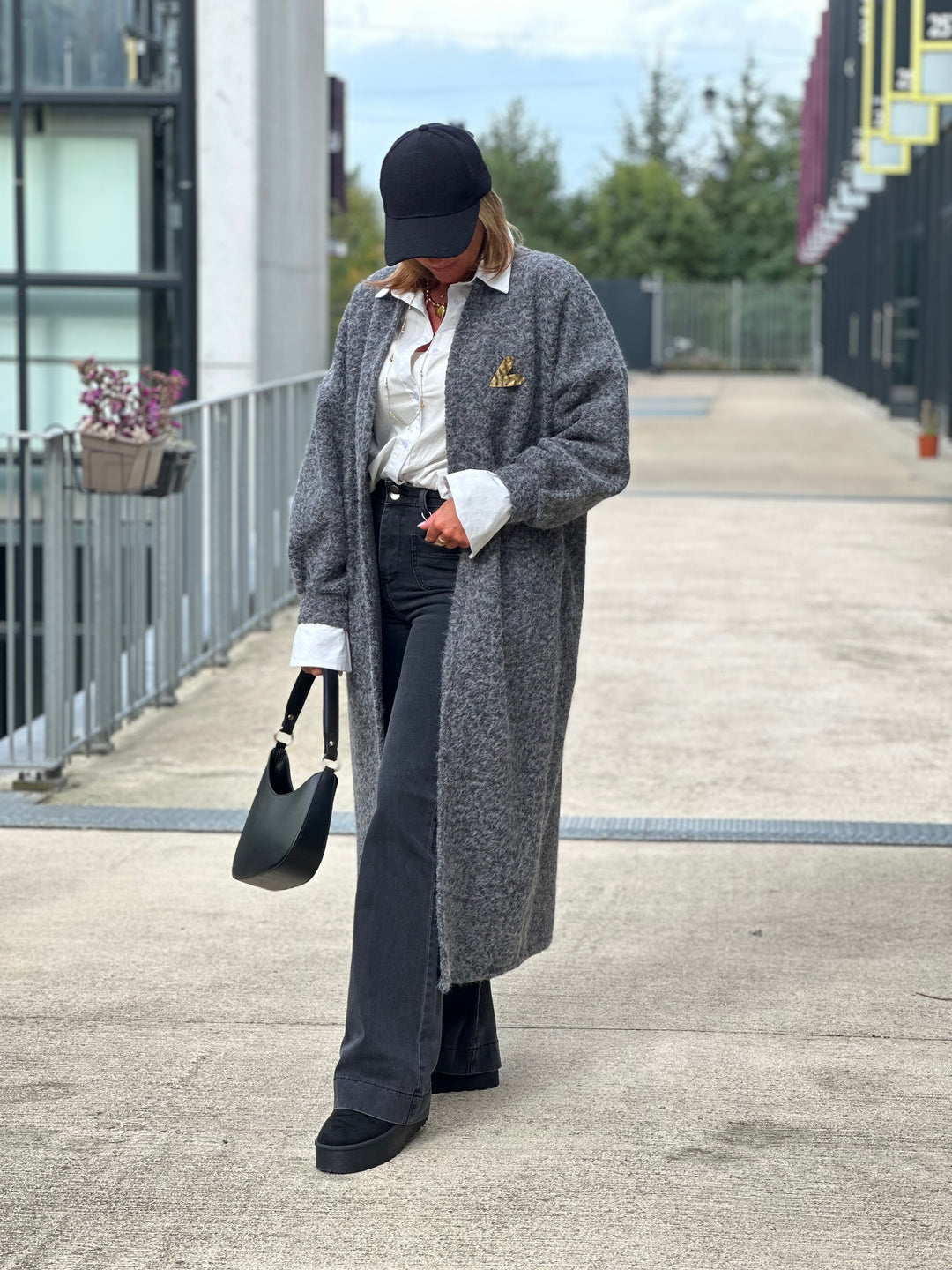 Gilet lainer oversize Gris