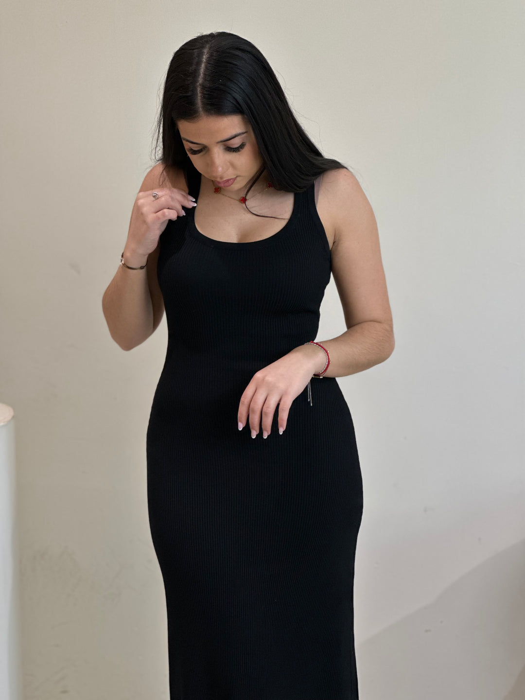 Robe longue noir uni  /5367