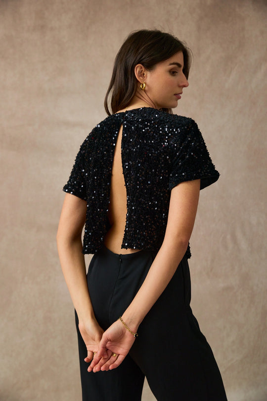 Combination haut sequin noir/275