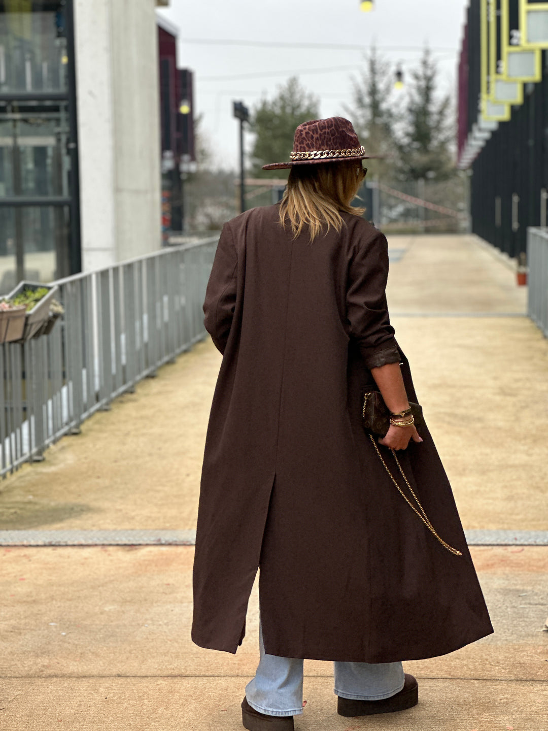 Blazer longue maxi oversize Choco