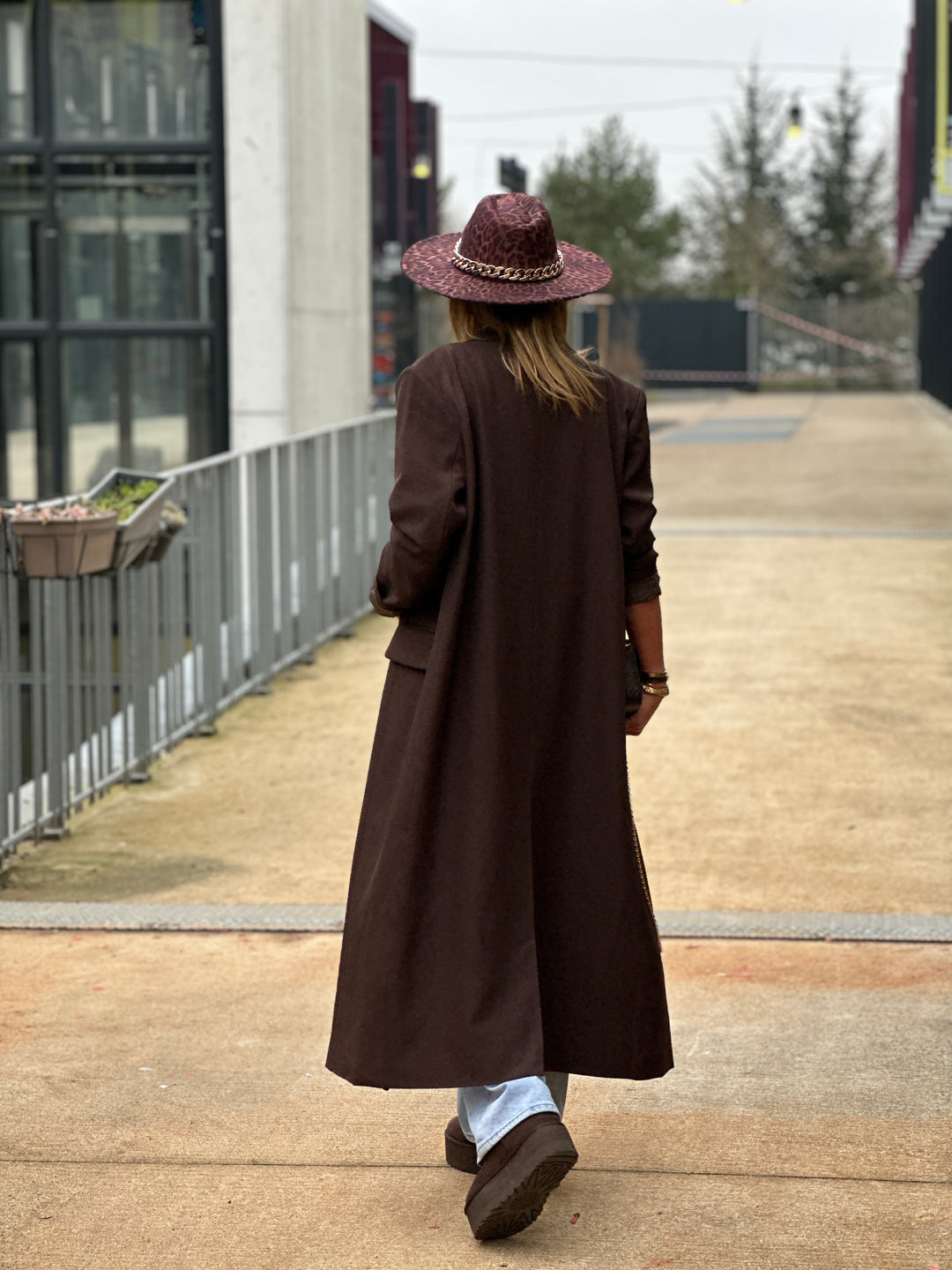 Blazer longue maxi oversize Choco