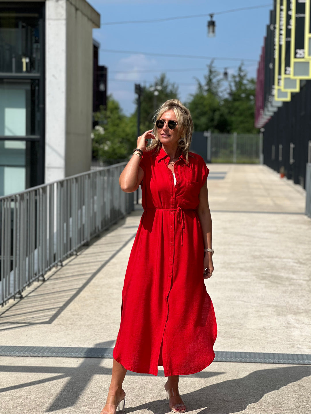 Robe fluide rouge