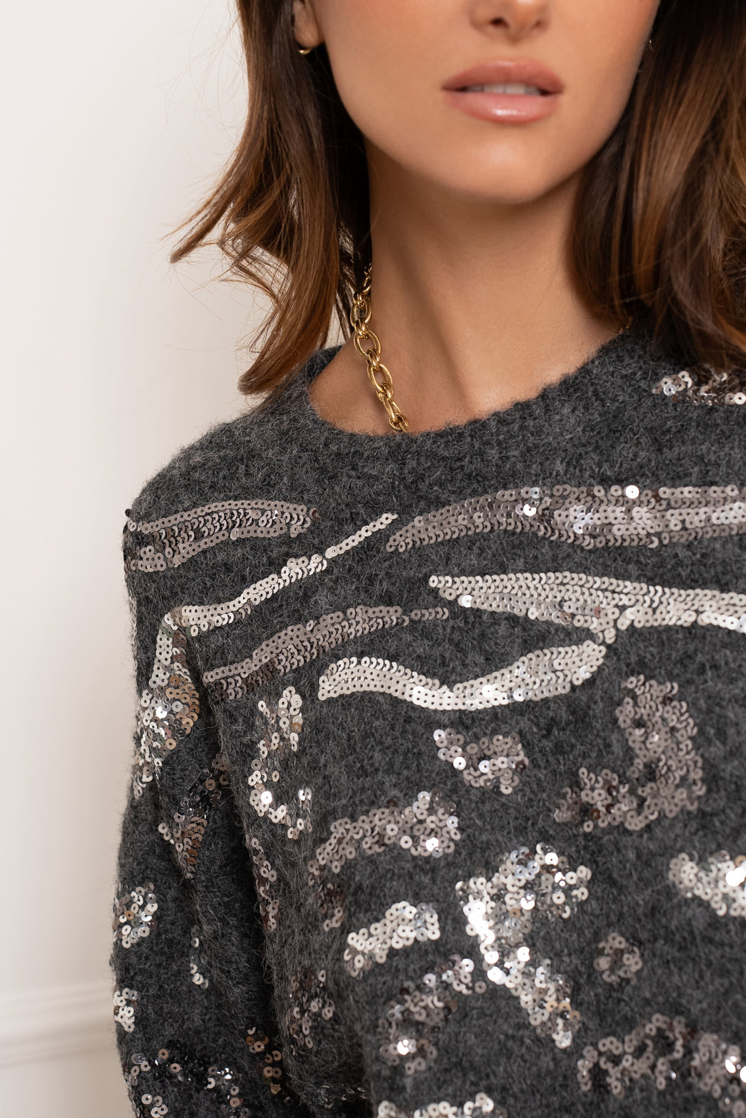 Pull sequin gris/TVP165