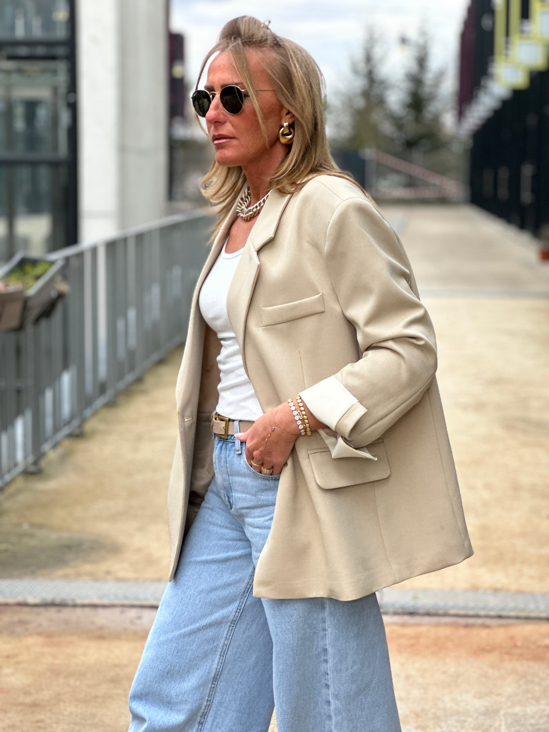 Veste beige manches rêver Silvia 24747