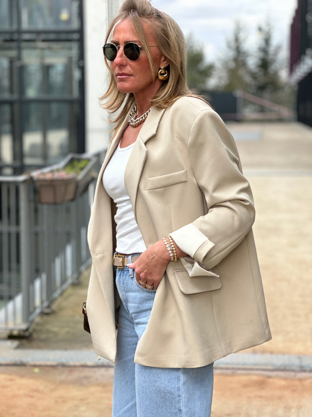 Veste beige manches rêver Silvia 24747