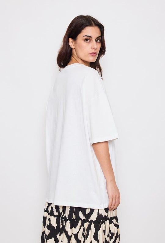 T-shirt blanc oversize Lucie