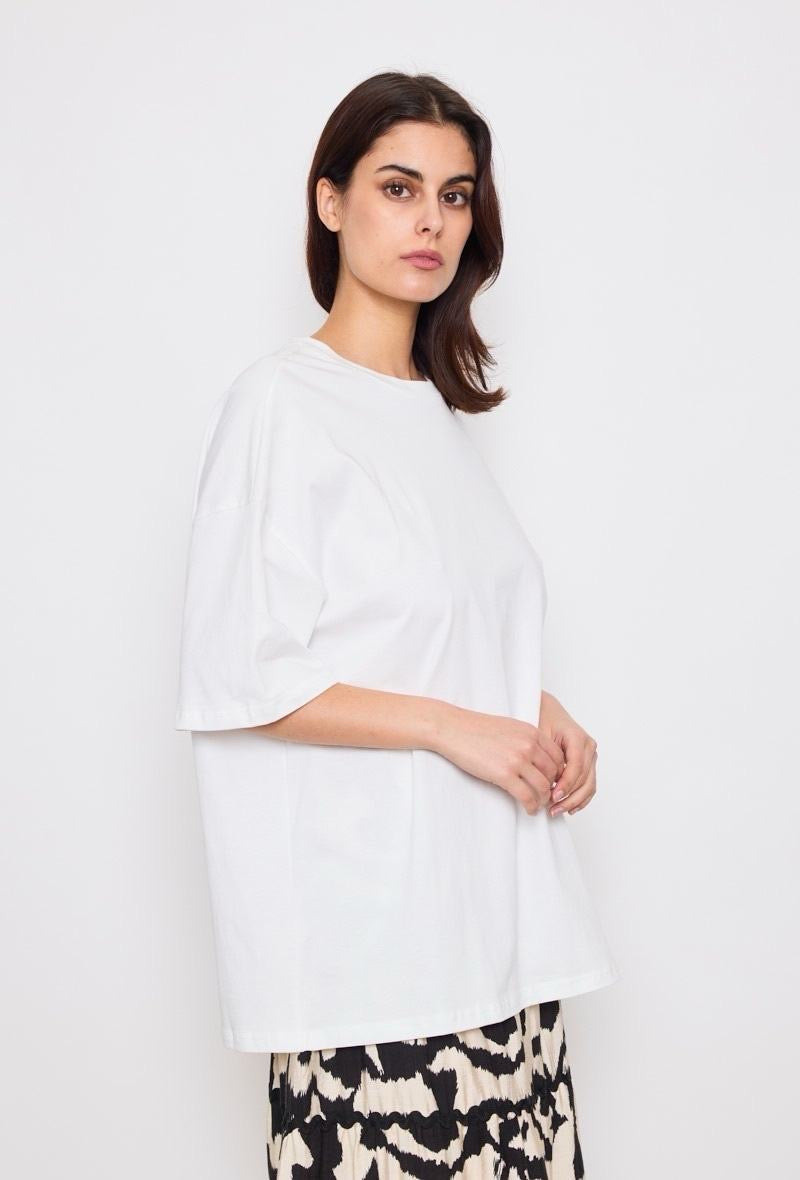 T-shirt blanc oversize Lucie