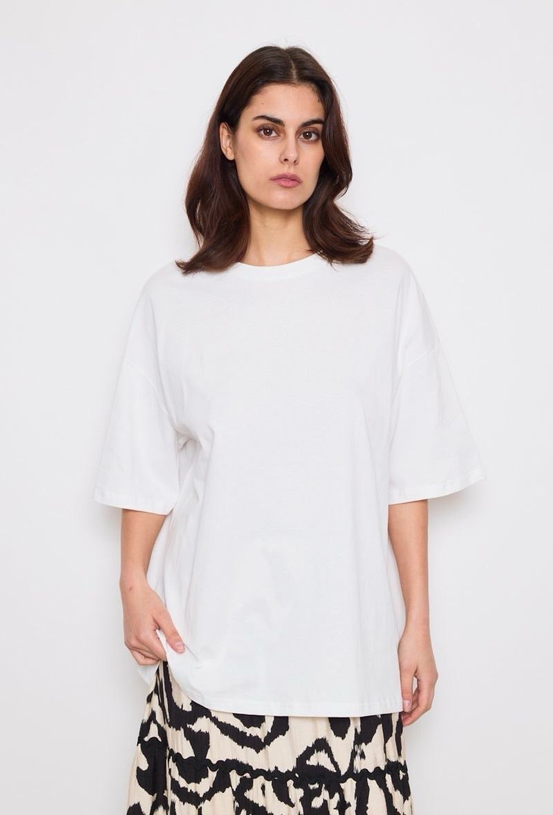 T-shirt blanc oversize Lucie