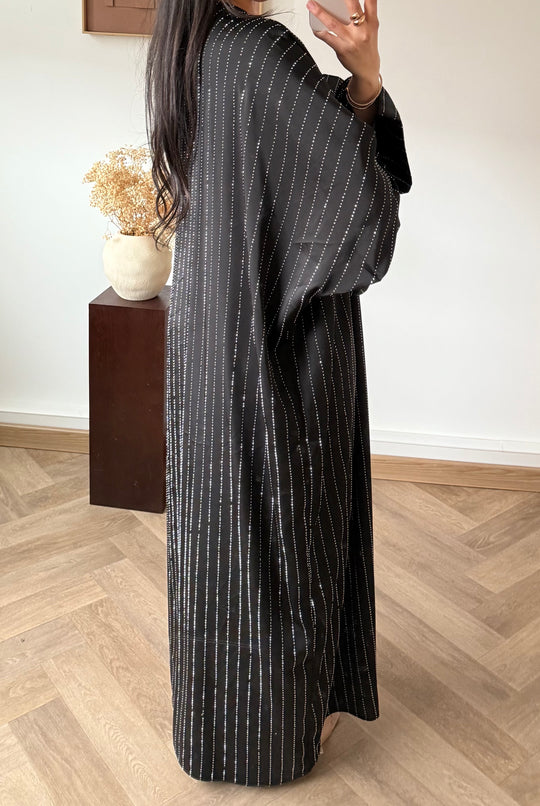 Kimono abaya strass Noir/N11