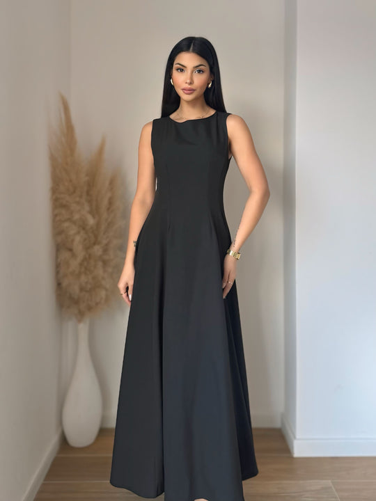 Robe longue Cassis Noir /PF237