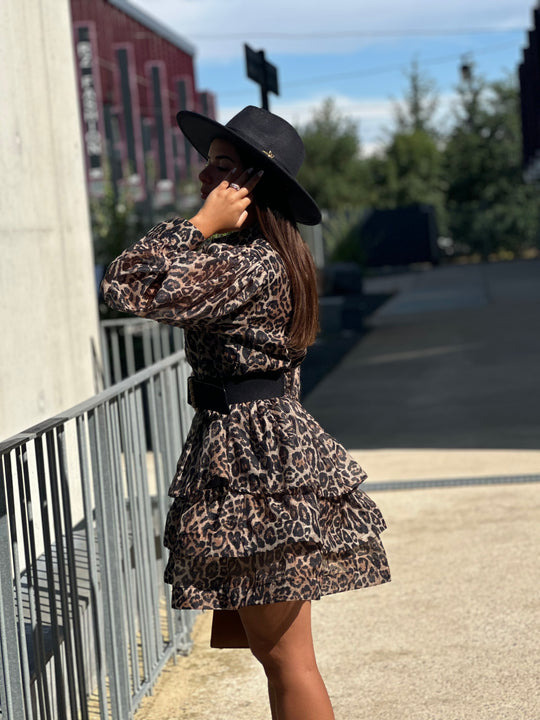 Robe bouffante léopard